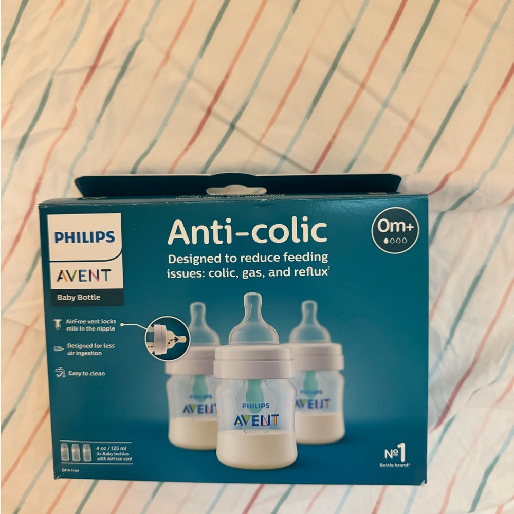 Philips Avent Anti-Colic Bottle Set for all the small one is made of glass